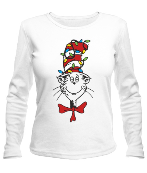 Жіночий лонгслів Кіт в капелюсі