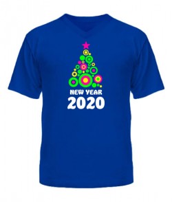 Чоловіча футболка з V-подібним вирізом New Year 2020