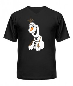 Чоловіча футболка з V-подібним вирізом Сніговик Олаф