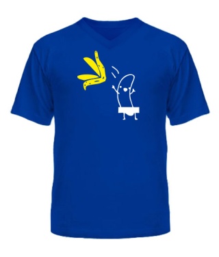 Чоловіча футболка з V-подібним вирізом Banana (Банан)