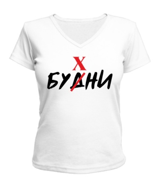 Жіноча футболка з V-подібним вирізом Будні (Бухні)