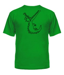 Чоловіча футболка (Зелений XXL) Крокодил