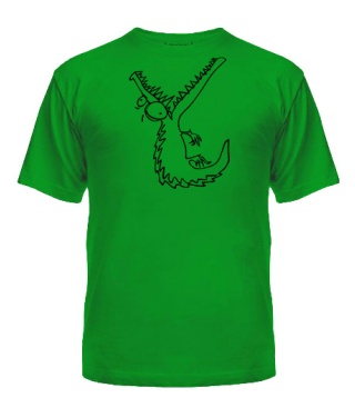 Чоловіча футболка (Зелений XXL) Крокодил