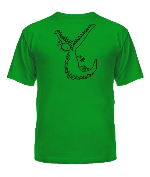 Чоловіча футболка (Зелений XXL) Крокодил