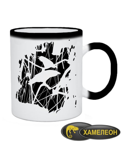 Чашка хамелеон Вороны