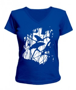 Женская футболка с V-образным вырезом Вороны