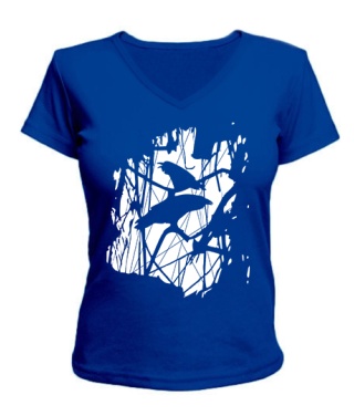 Жіноча футболка з V-подібним вирізом Ворони