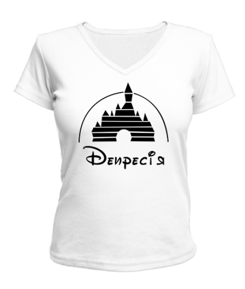 Жіноча футболка з V-подібним вирізом