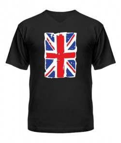 Чоловіча футболка з V-подібним вирізом Британський прапор2