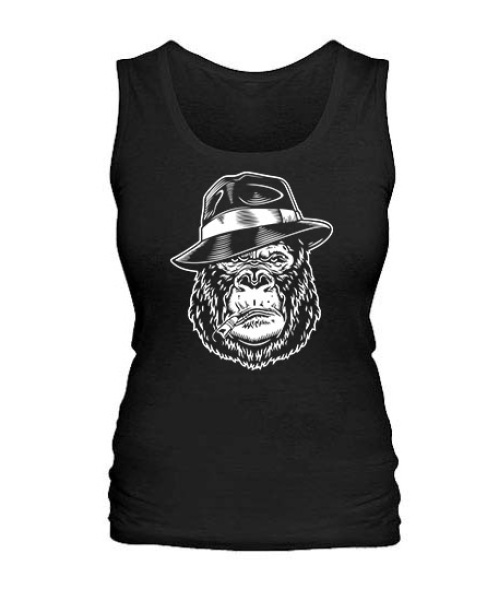 Женская майка Горилла в шляпе