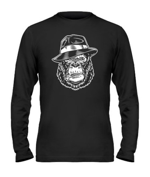Чоловічий лонгслів Горила в капелюсі