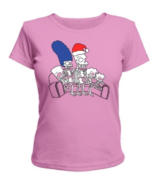 Жіноча футболка Новорічні Сімпсони №7 Жіноча футболка Новорічні Сімпсони №7