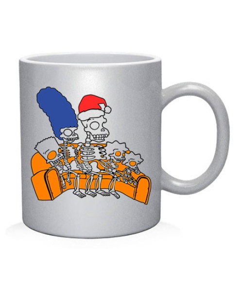 Чашка арт Новогодние Симпсоны №7