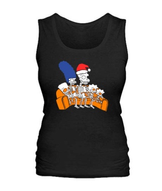 Жіноча майка Новорічні Симпсони №7