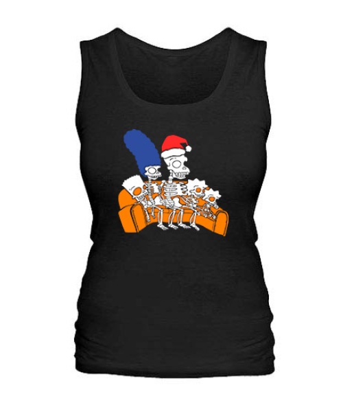 Жіноча майка Новорічні Симпсони №7