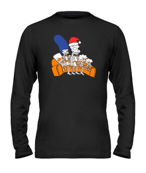 Чоловічий лонгслів Новорічні Сімпсони №7