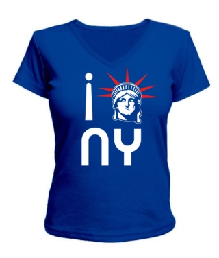 Жіноча футболка з V-подібним вирізом Нью-Йорк 2 (NY) Жіноча футболка з V-подібним вирізом Нью-Йорк 2 (NY)