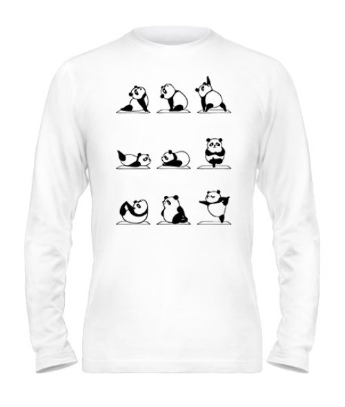 Чоловічий лонгслів Панда Йога (Panda)