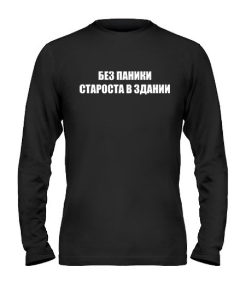 Чоловічий лонгслів Без Паніки (Староста)