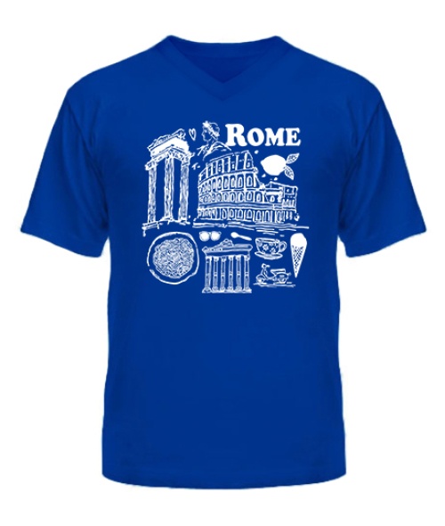 Чоловіча футболка з V-подібним вирізом