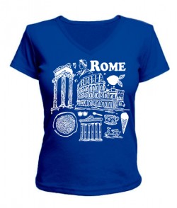 Женская футболка с V-образным вырезом Рим