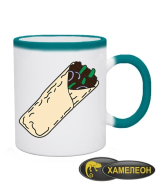 Чашка хамелеон (зелена) Шаурма