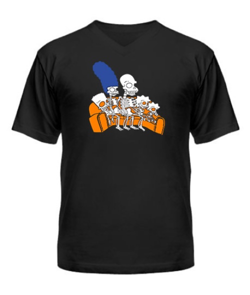 Чоловіча футболка з V-подібним вирізом Симпсони №6