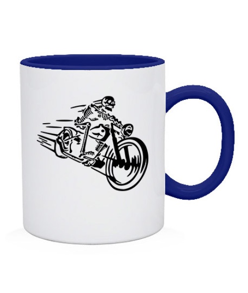 Чашка Скелет на мотоциклі
