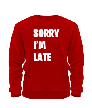 Світшот SORRY I'M LATE