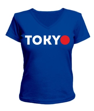 Жіноча футболка з V-подібним вирізом Токіо. Жіноча футболка з V-подібним вирізом Токіо.