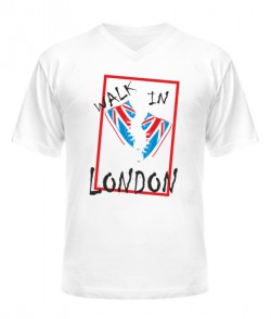 Женская футболка с V-образным вырезом Лондон