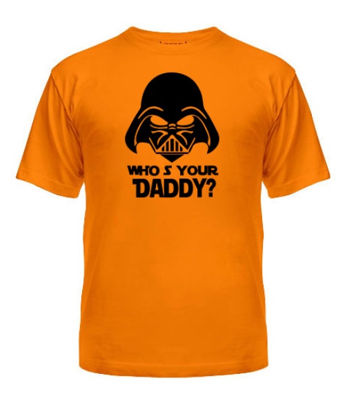 Мужская Футболка Кто твой Папа (Star Wars)