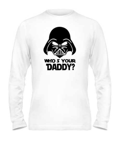 Чоловічий лонгслів Хто твій Папа (Star Wars)