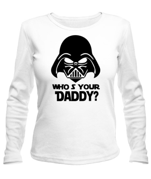 Жіночий лонгслів Хто твій Папа (Star Wars)