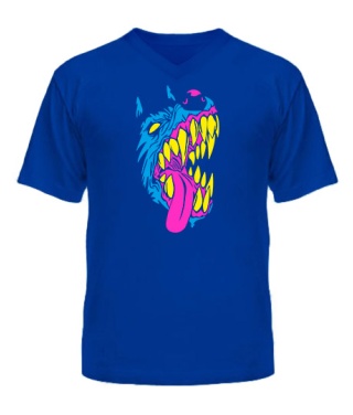 Чоловіча футболка з V-подібним вирізом Вовк (Wolf)