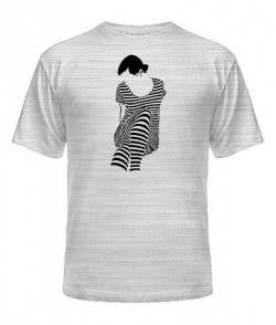 Чоловіча футболка Дівчина Зебра (Zebra)