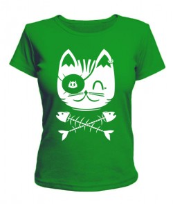 Жіноча футболка Кіт Пірат