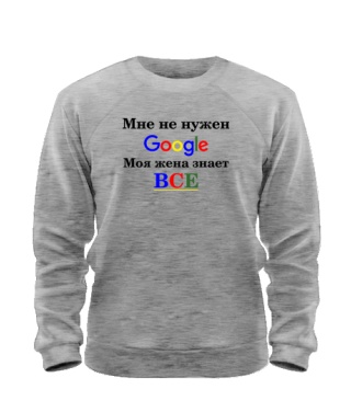 Свитшот Мне не нужен гугл ( google)