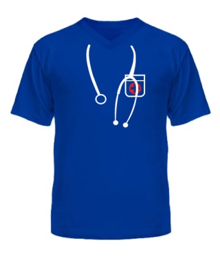 Чоловіча футболка з V-подібним вирізом Я Доктор