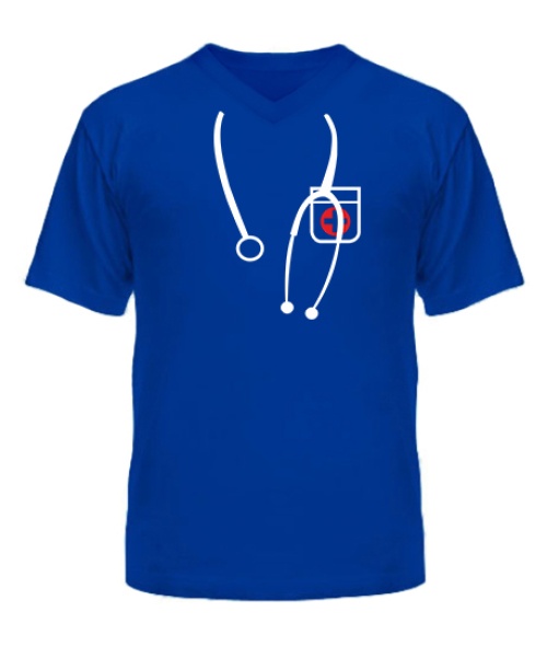 Чоловіча футболка з V-подібним вирізом Я Доктор