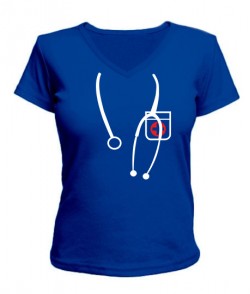 Жіноча футболка з V-подібним вирізом Я Лікар