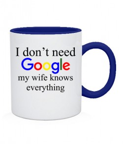 Чашка I don't need google 2