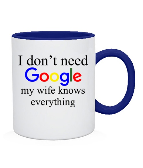 Чашка I don't need google 2