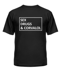 Чоловіча футболка sex drugs & corvalol