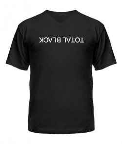 Чоловіча футболка з V-подібним вирізом TOTAL BLACK