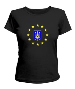 Жіноча футболка Герб України Варіант №2