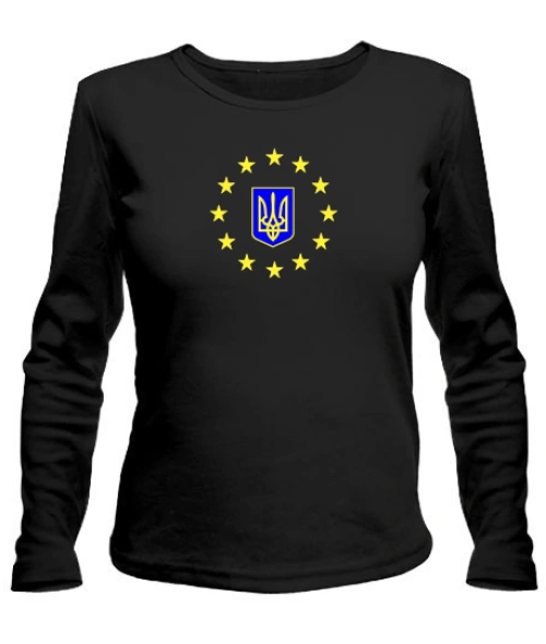 Жіночий лонгслів Герб України Варіант №2